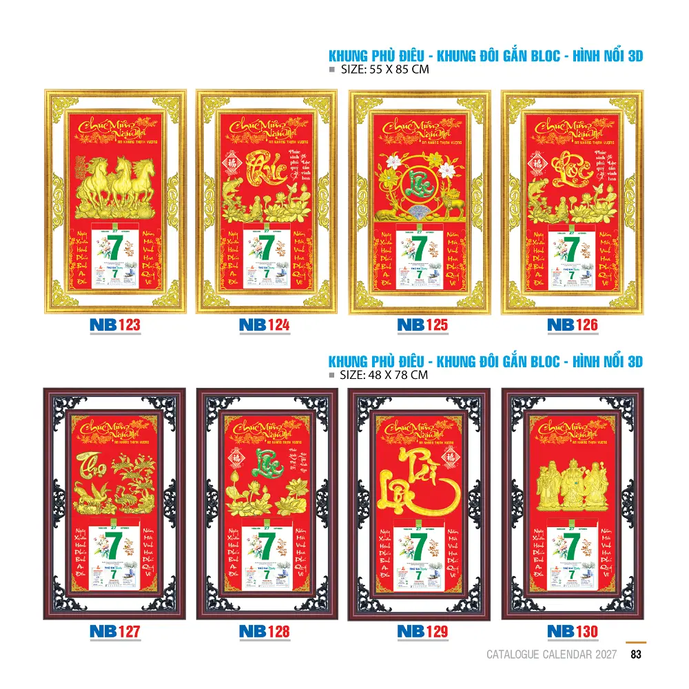 Mẫu Bìa Khung Phù Điêu- Mã: NB 123-170