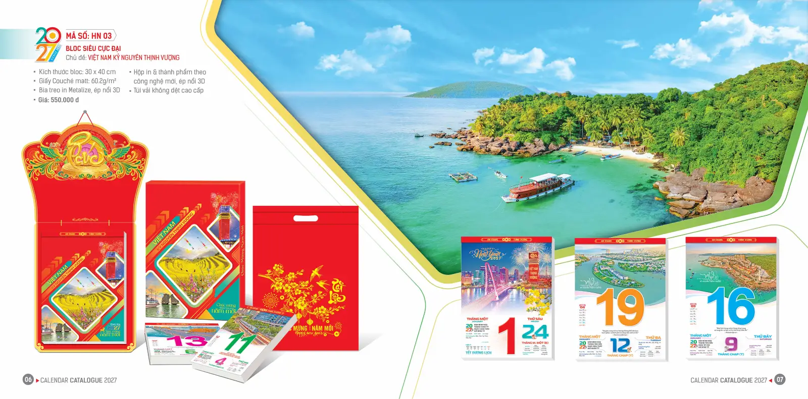 In Lịch Bloc Siêu Cực đại 30x40cm