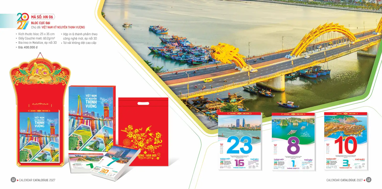 In Lịch Bloc Cực Đại 25x35cm