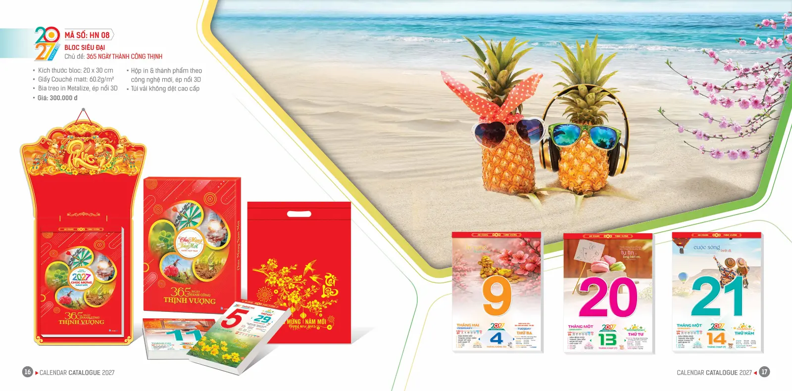 In Lịch Bloc Siêu Đại 20x30cm