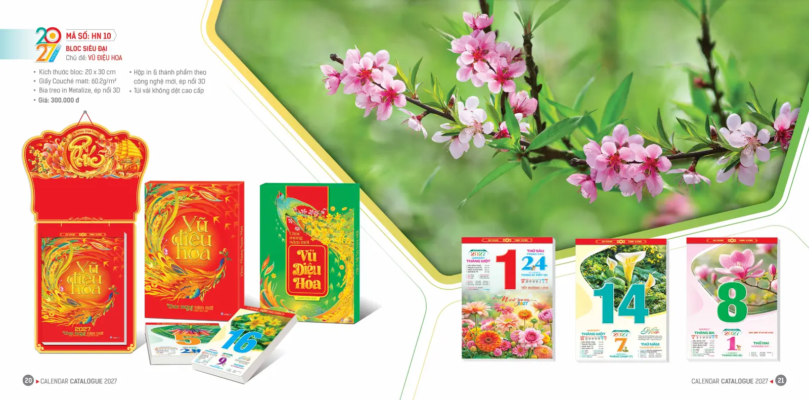 In Lịch Bloc Siêu Đại 20x30cm