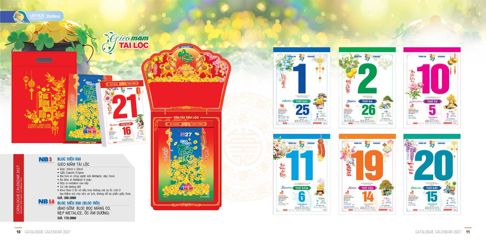 In Lịch Bloc Siêu Đại 20x30cm