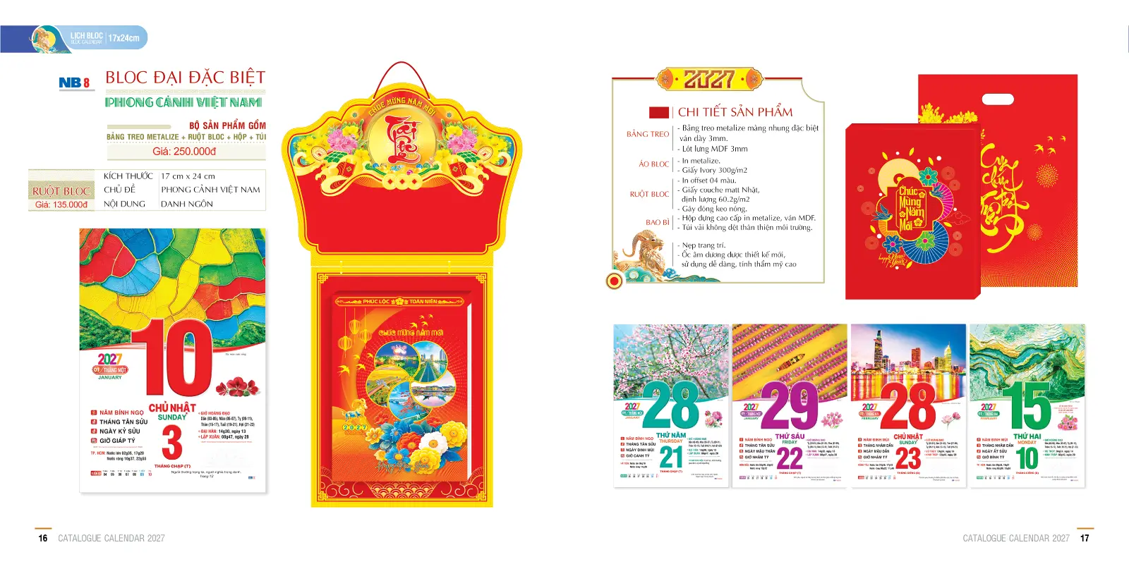 In Lịch Bloc Đại Đặc Biệt 17x24cm