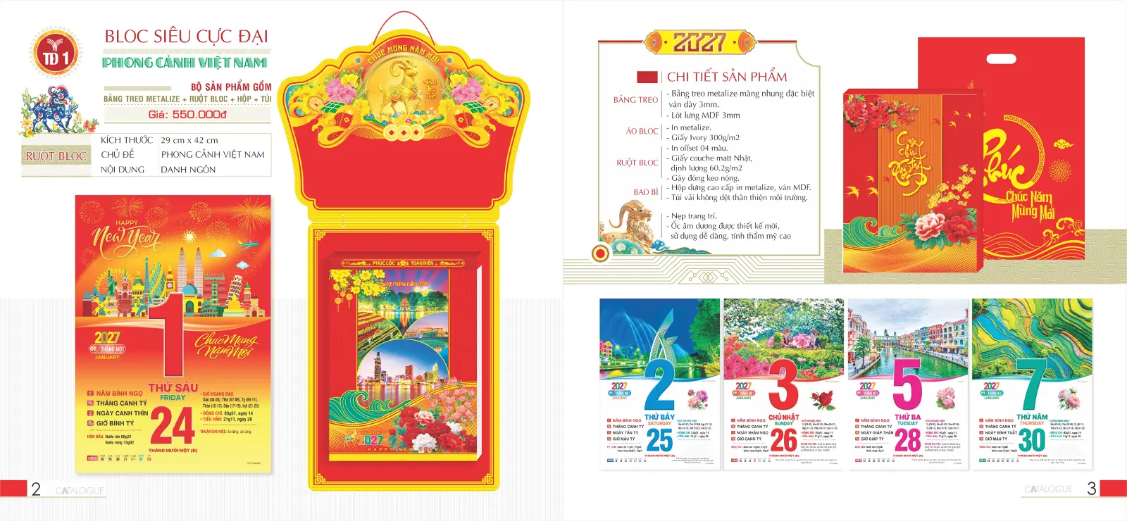 In Lịch Bloc Siêu Cực đại 30x40cm