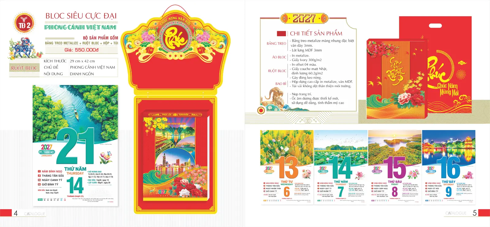 In Lịch Bloc Siêu Cực đại 30x40cm