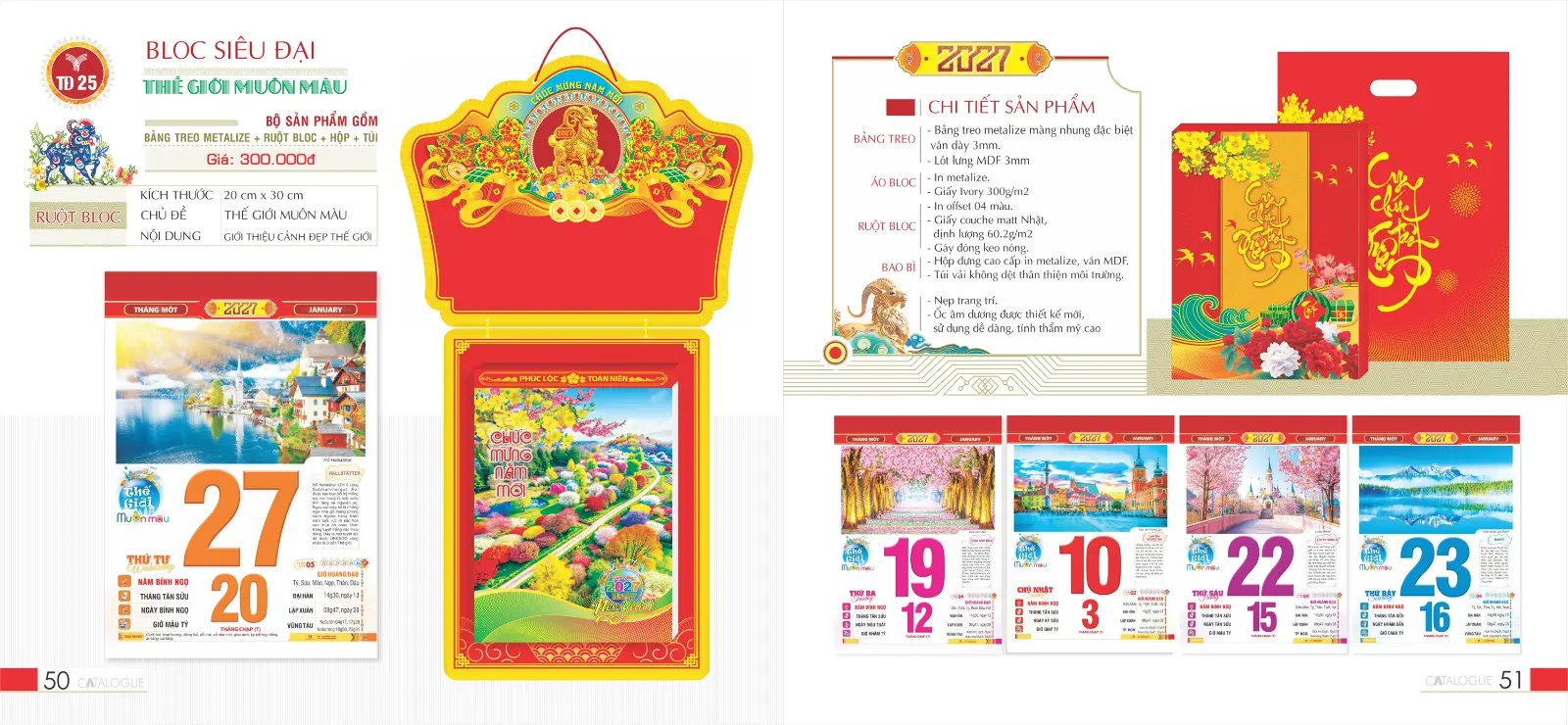 In Lịch Bloc Siêu Đại 20x30cm