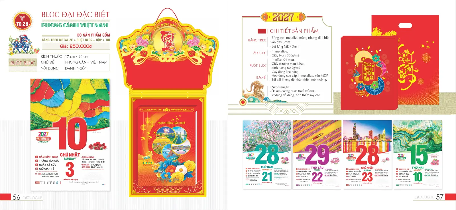 In Lịch Bloc Đại Đặc Biệt 17x24cm