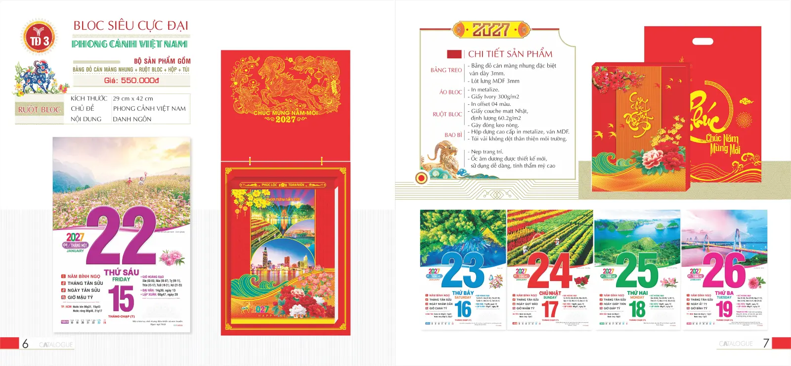 In Lịch Bloc Siêu Cực đại 30x40cm