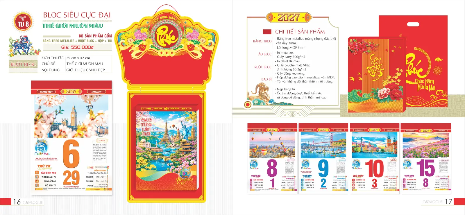 In Lịch Bloc Siêu Cực đại 30x40cm