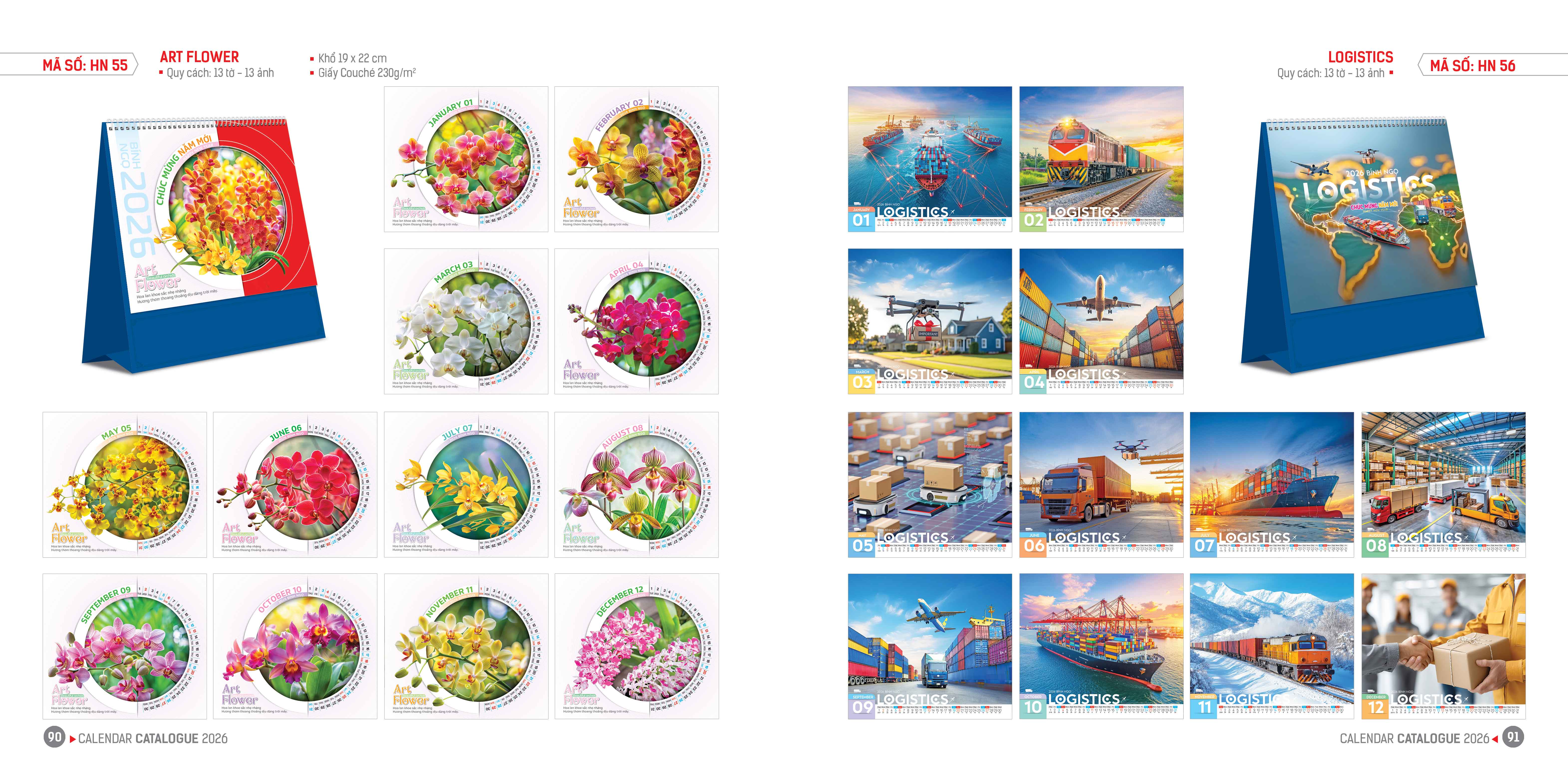 Lịch để bàn giá rẻ 2026