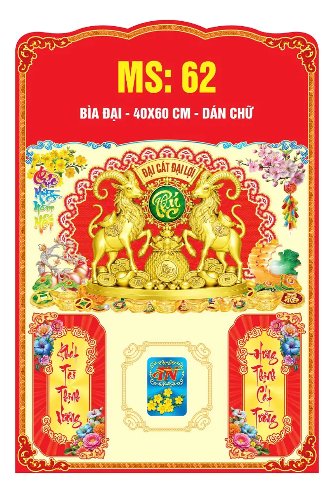 Mẫu Bìa Đại Dán Nỗi 40x60cm MS: 62-67 2027