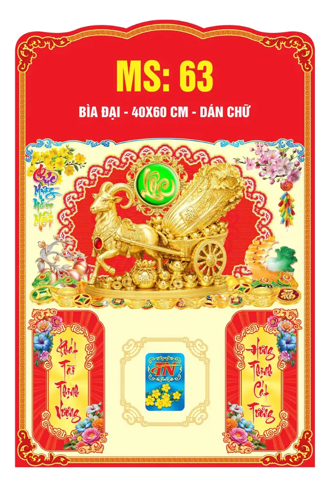 Mẫu Bìa Đại Dán Nỗi 40x60cm MS: 62-67 2027