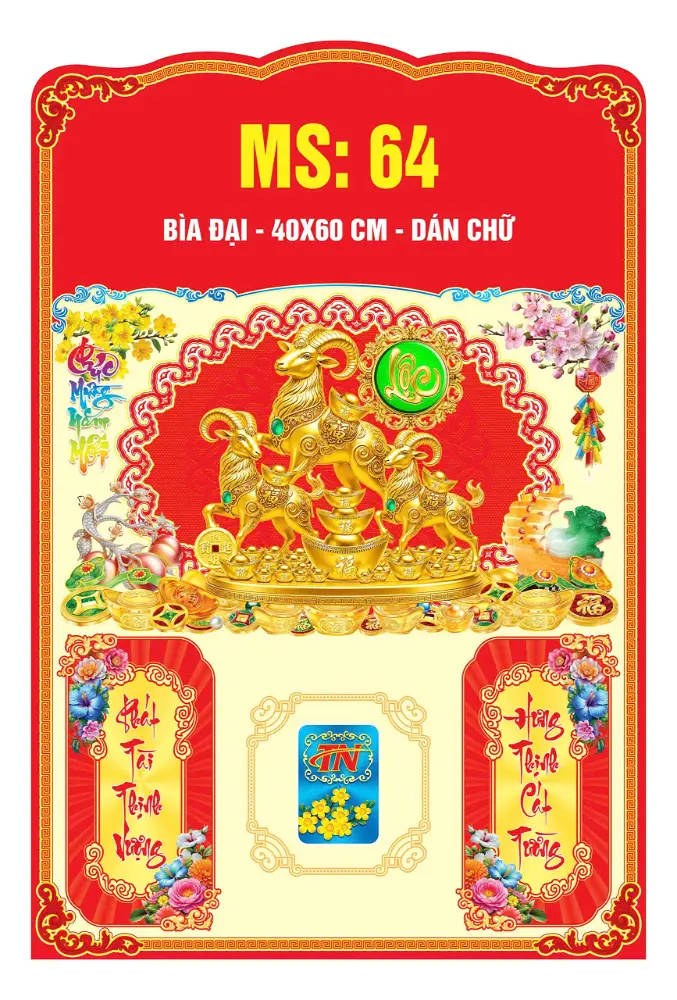 Mẫu Bìa Đại Dán Nỗi 40x60cm MS: 62-67 2027