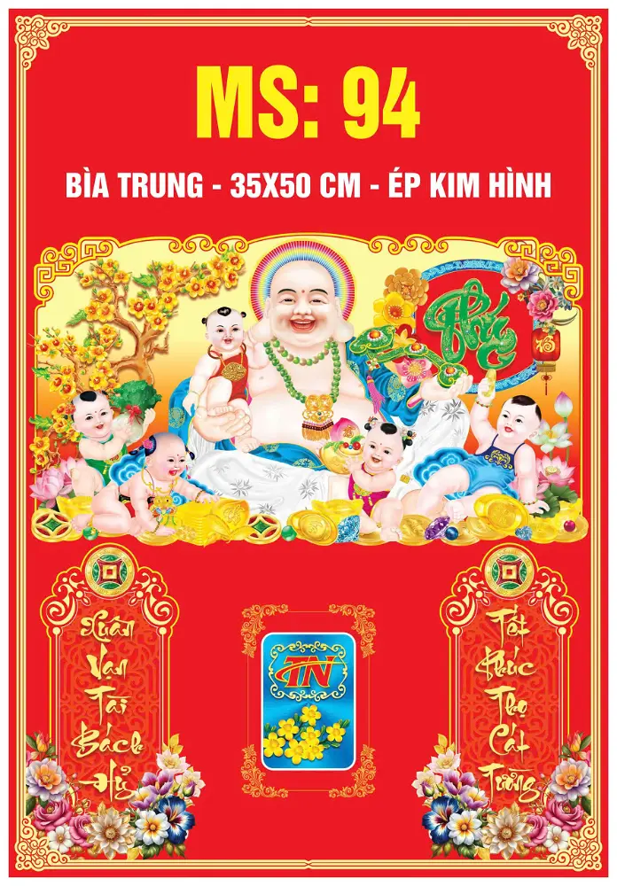 Mẫu Bìa Trung 2027 In offset 35x50cm