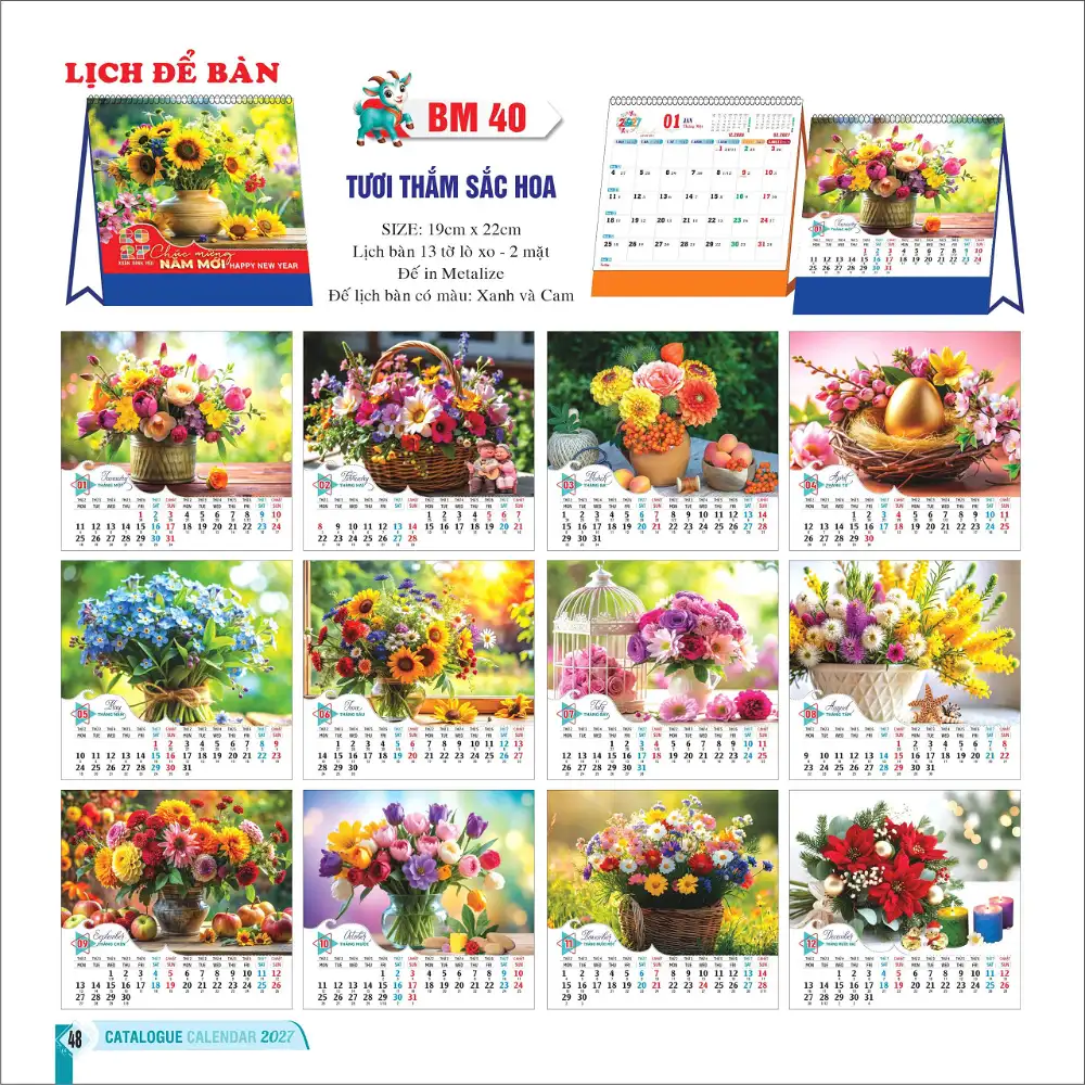 Mã BM40 – Tươi Thắm Sắc Hoa