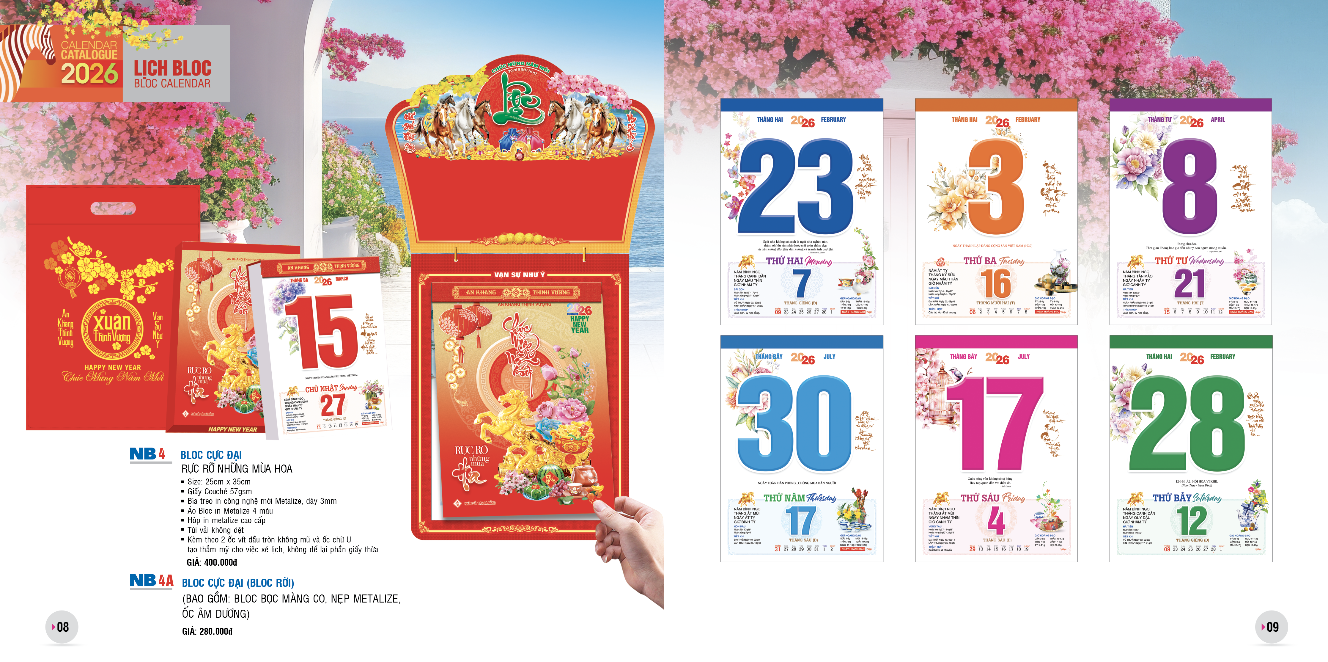 Lịch 25x35cm Tao Đàn